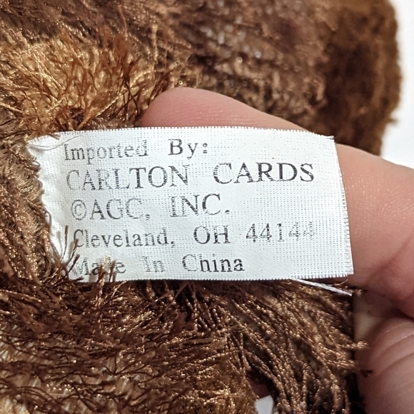 CARLTON Cards twisted whiskers brown cat plush 13” - Picture 8 of 11